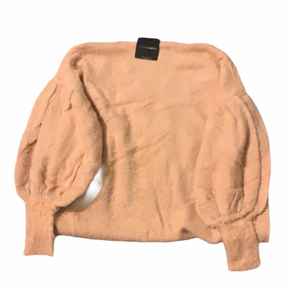 NWT JLUXLABEL Blush Balloon Sleeve Fuzzy Cardigan - Picture 3 of 10